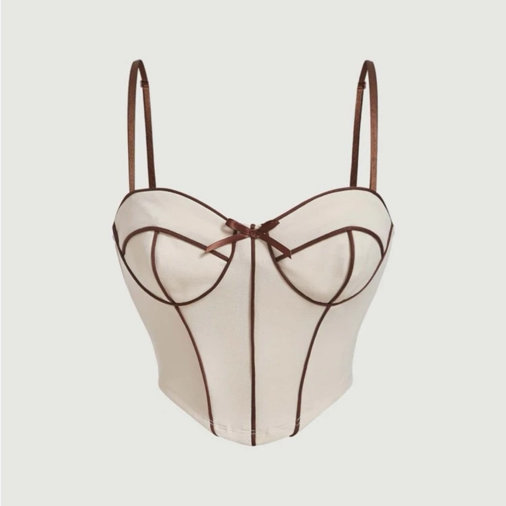 Contrast Binding Bustier Cami